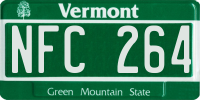 VT license plate NFC264