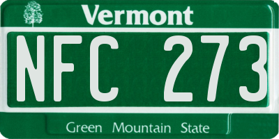 VT license plate NFC273