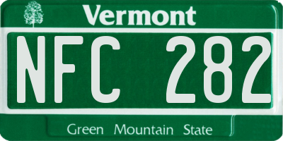VT license plate NFC282