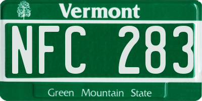 VT license plate NFC283