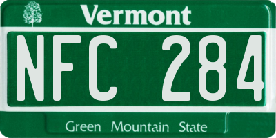 VT license plate NFC284