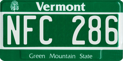 VT license plate NFC286