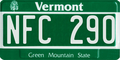 VT license plate NFC290