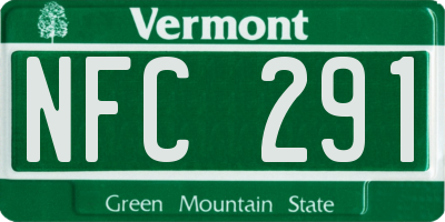 VT license plate NFC291