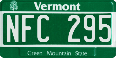 VT license plate NFC295