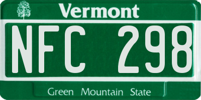 VT license plate NFC298