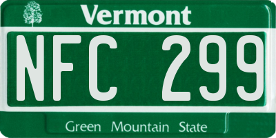 VT license plate NFC299