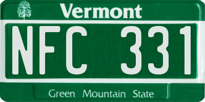 VT license plate NFC331