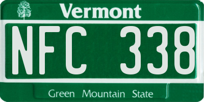 VT license plate NFC338