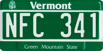 VT license plate NFC341