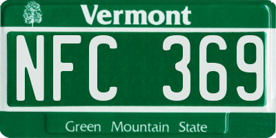 VT license plate NFC369