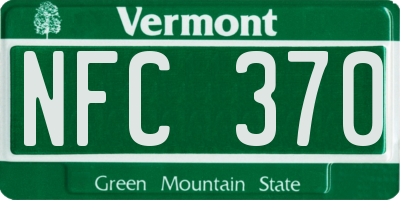 VT license plate NFC370