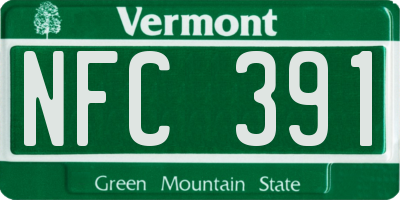 VT license plate NFC391
