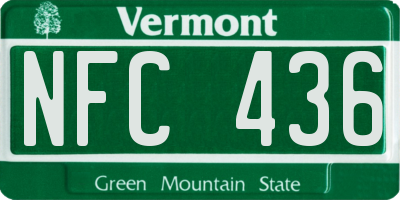 VT license plate NFC436