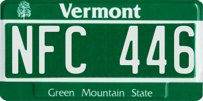 VT license plate NFC446