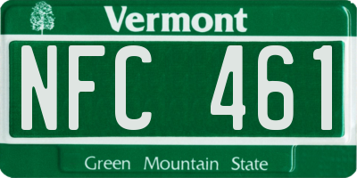 VT license plate NFC461