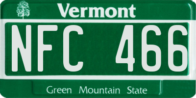 VT license plate NFC466