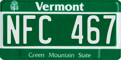 VT license plate NFC467