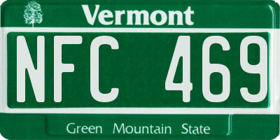VT license plate NFC469