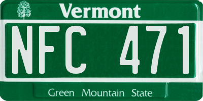 VT license plate NFC471