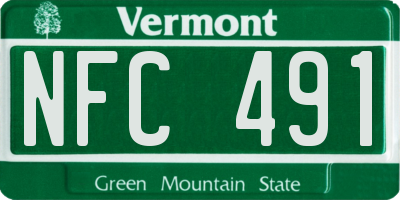 VT license plate NFC491