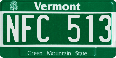 VT license plate NFC513