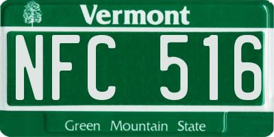 VT license plate NFC516