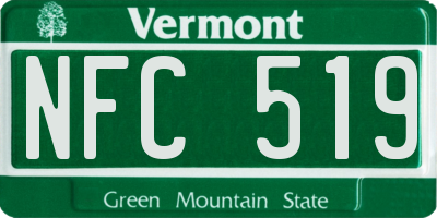 VT license plate NFC519
