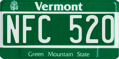 VT license plate NFC520