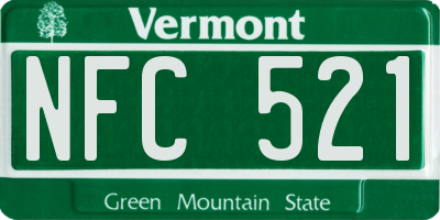 VT license plate NFC521