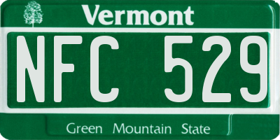 VT license plate NFC529