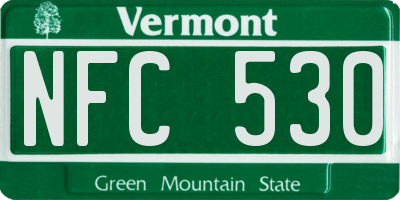 VT license plate NFC530