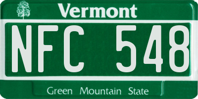 VT license plate NFC548
