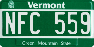 VT license plate NFC559