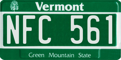 VT license plate NFC561