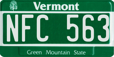 VT license plate NFC563