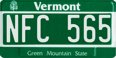 VT license plate NFC565