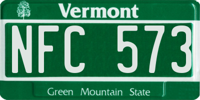 VT license plate NFC573