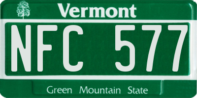 VT license plate NFC577
