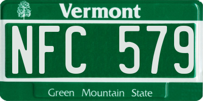 VT license plate NFC579