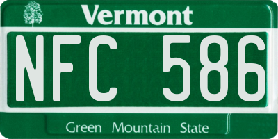VT license plate NFC586