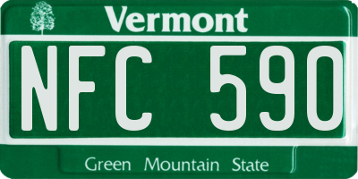 VT license plate NFC590