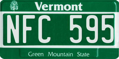 VT license plate NFC595
