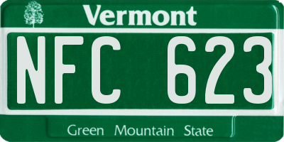 VT license plate NFC623