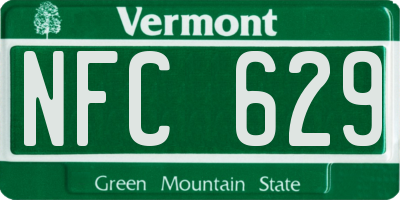 VT license plate NFC629