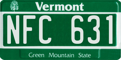 VT license plate NFC631