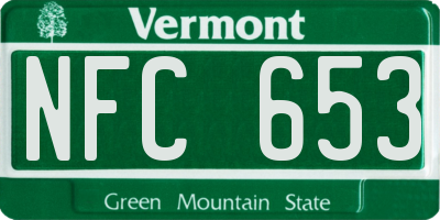 VT license plate NFC653