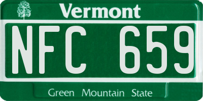 VT license plate NFC659