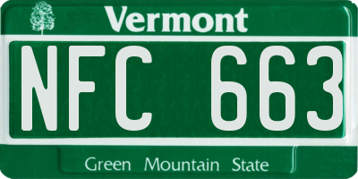 VT license plate NFC663