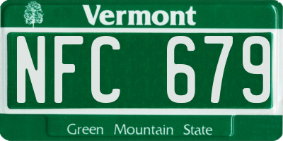 VT license plate NFC679
